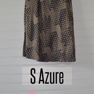 LuLaRoe A-Line Skirt - Black and Tan